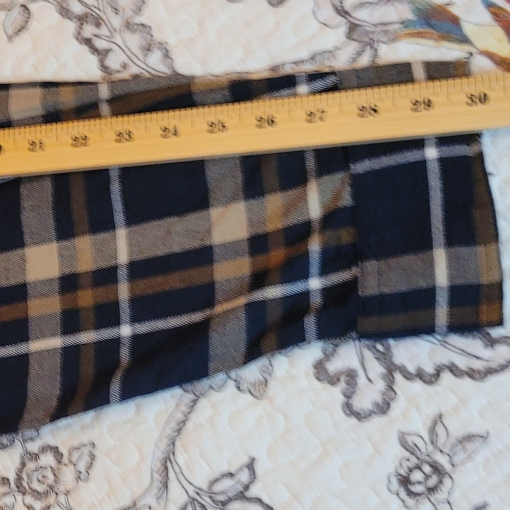 The Foundry Supply Co. Navy and Beige Plaid Long Sleeve Button Up Sz 4XLT - Picture 10 of 11